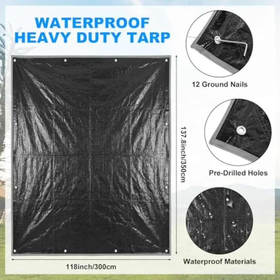 18 Pcs Camping Tent Set for 2-3 Person Include Tent Sleeping Bag Waterproof Camping Tarp Stainless Steel Mess Kit with Mug Bowl