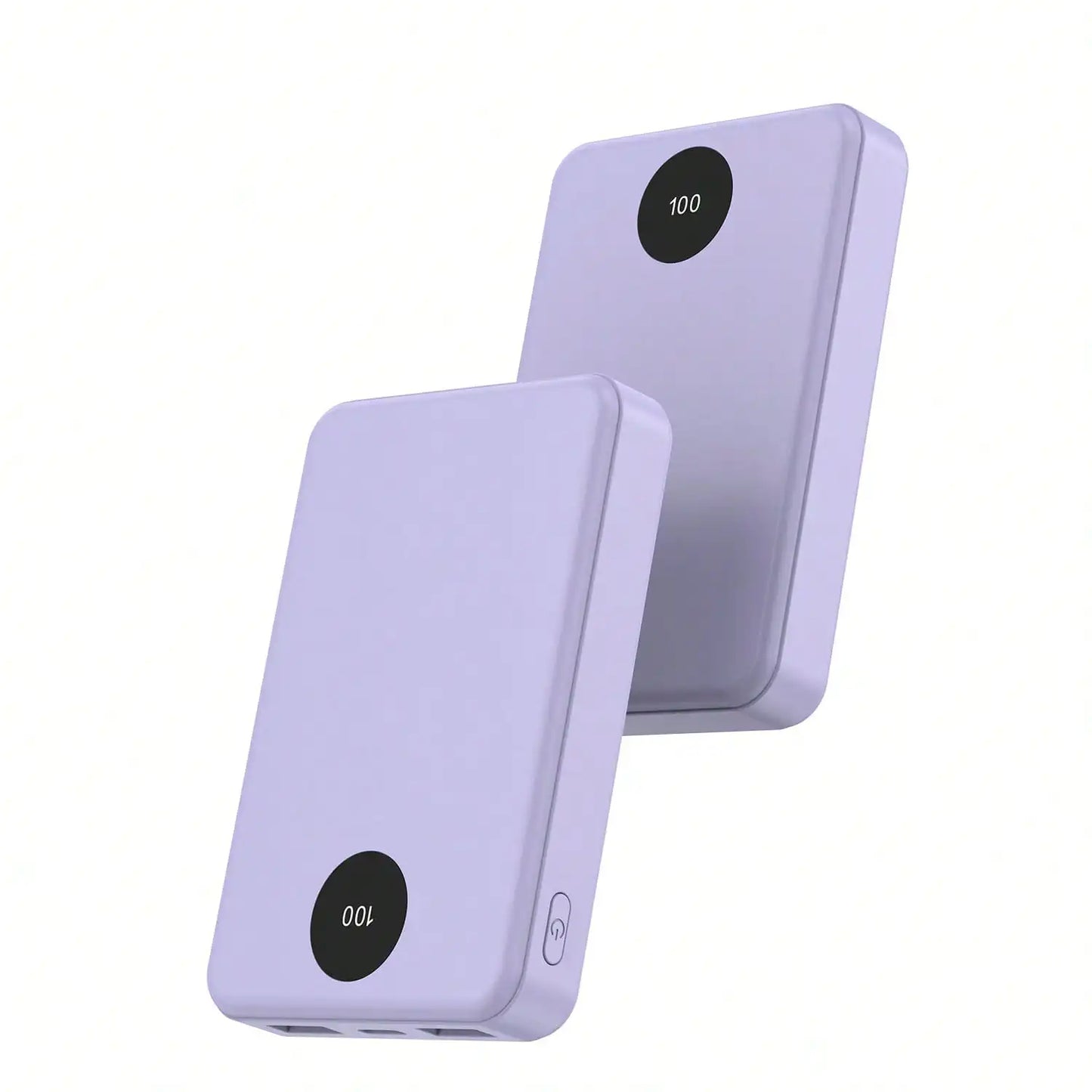10000mAh Portable Power Bank Mobile Phone Charger, Small And Lightweight, Built-In Type-C Two-Way Charging And Discharging, Equipped With 2 USB-A Ports And Battery Level Display. Can Charge 3 Phones Simultaneously, Compatible