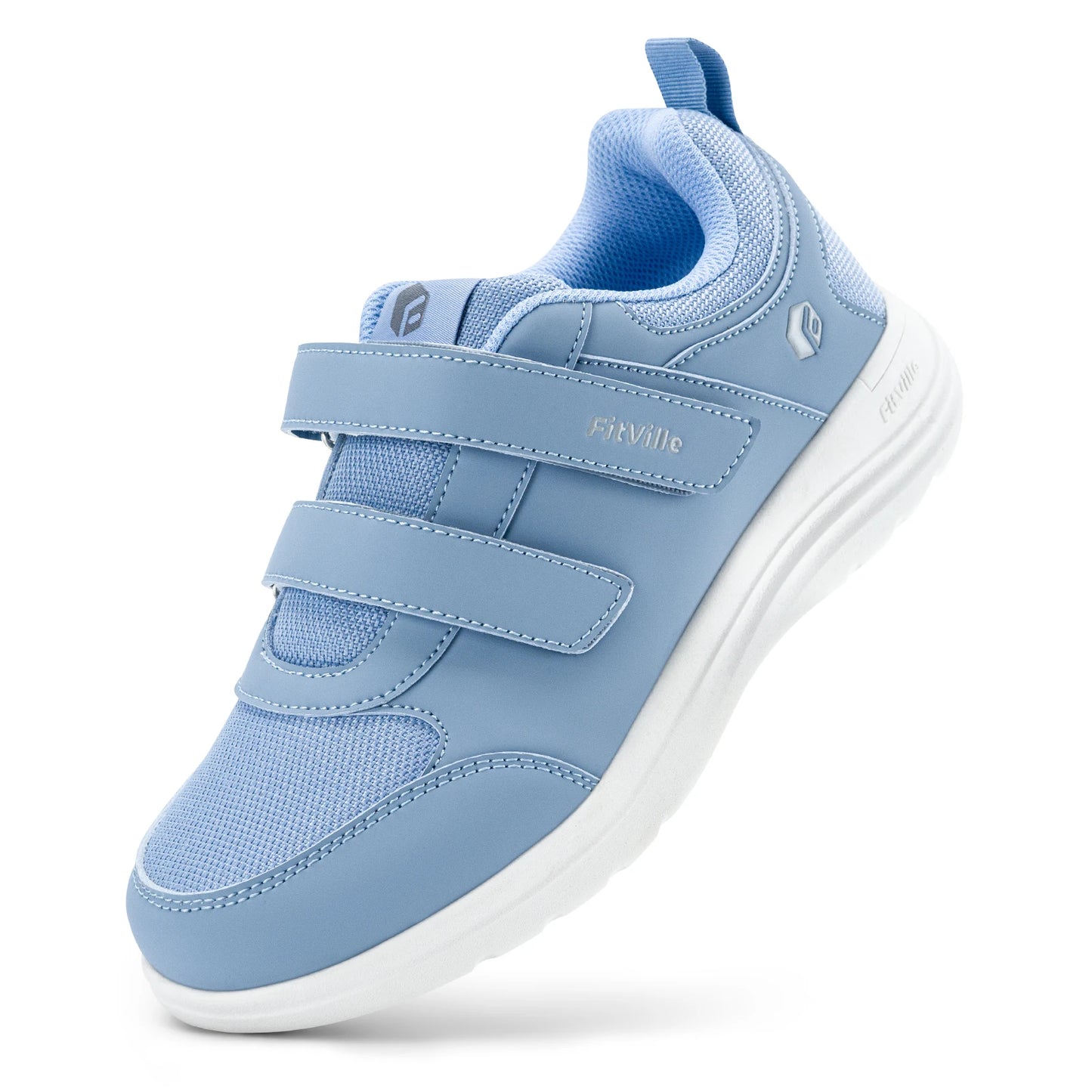 FitVille Wide Width Diabetic Shoes For Women Swollen Feet Lightweight Adjustable Strap Comfortable Elderly People Walking Shoe