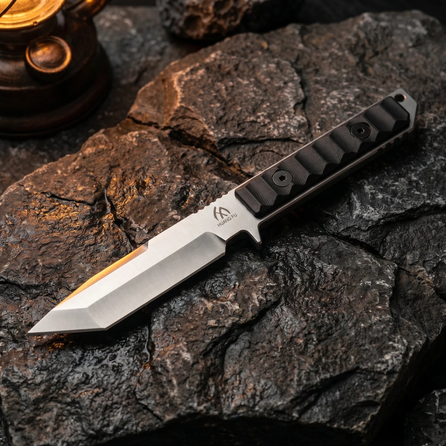 Outdoor Multifunctional Outdoor Homework Straight Knife Thickened Stainless Steel Integrated Molding Outdoor Camping Storage