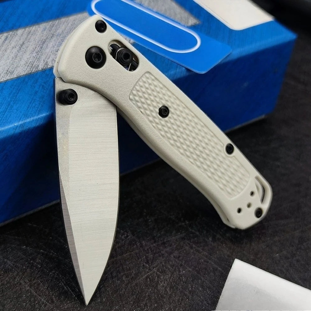 BM 533 BUGOUT Outdoor Folding Knife Camping Foldable Lightweight Hiking Fishing Utility Knives High Hardness S30V Stainless Steel Folding Knife EDC Wilderness Climbing Mountaineering Portable Tools Nylon Wave Fiber Handle Kni