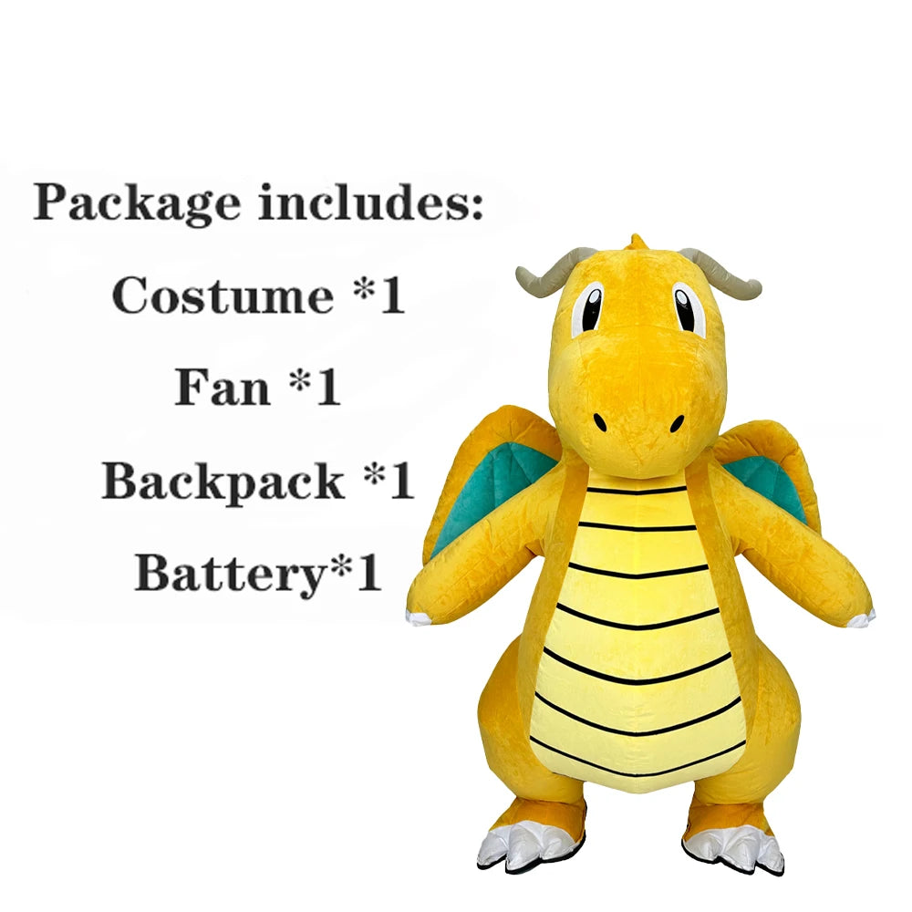 2.2M Little Flying Dragon Inflatable Costume Mascot Parade Adult Character Cosplay Animal Birthday Halloween Party Event Plush Set