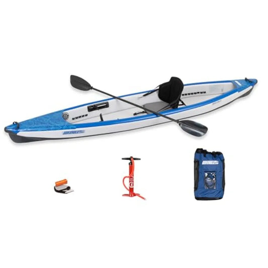 Razorlite Inflatable Kayak For Touring And Recreation - Drop Stitch Material - Blue - Lightweight High Speed Design With Tall B