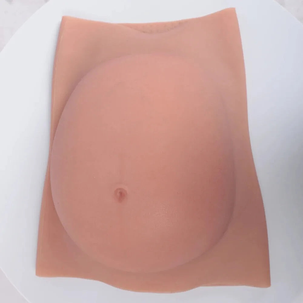 Silicone Pregnant Belly Artificial Fake Pregnant Belly for Maternity Cosplay  Pregnant Fake Silicone Artificial Belly for Cross Dressing Actor Model Women Jelly Tummy 6/9 Months  Jelly Belly