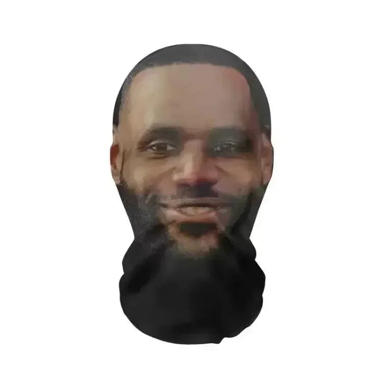 3D Seamless Perspective Funny Celebrity Face Mask Unisex Sunscreen Headcovers Halloween Cosplay Headwear