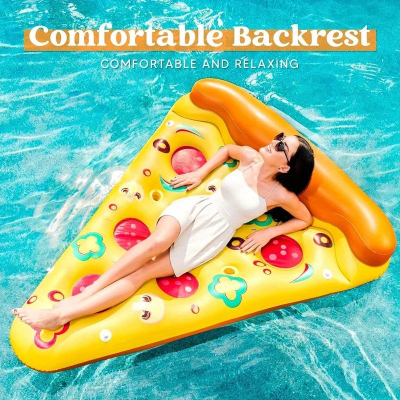 JOYFY Giant Inflatable Pizza Slice Pool Float Fun Pool Floaties Swim Party Toy Summer Pool Raft for Adutls Kids Summer Toys