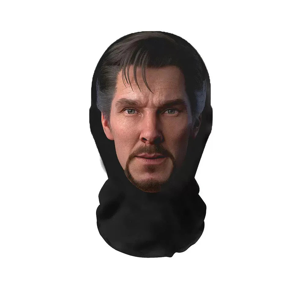3D Seamless Perspective Funny Celebrity Face Mask Unisex Sunscreen Headcovers Halloween Cosplay Headwear