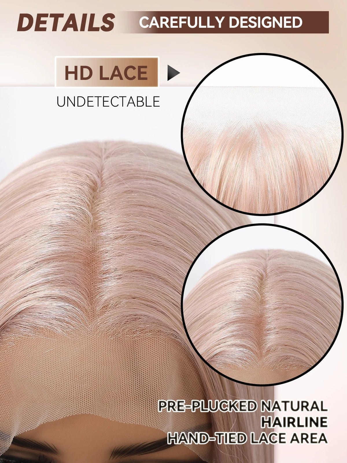 Halloween Wig Long Straight Ash Pink 13x4 HD Lace Front Wig 30 Inch Heat Resistant Fiber Synthetic Wig Glueless Synthetic Transparent Lace Frontal Wigs Pre Plucked Pastel Rose Gold for Women