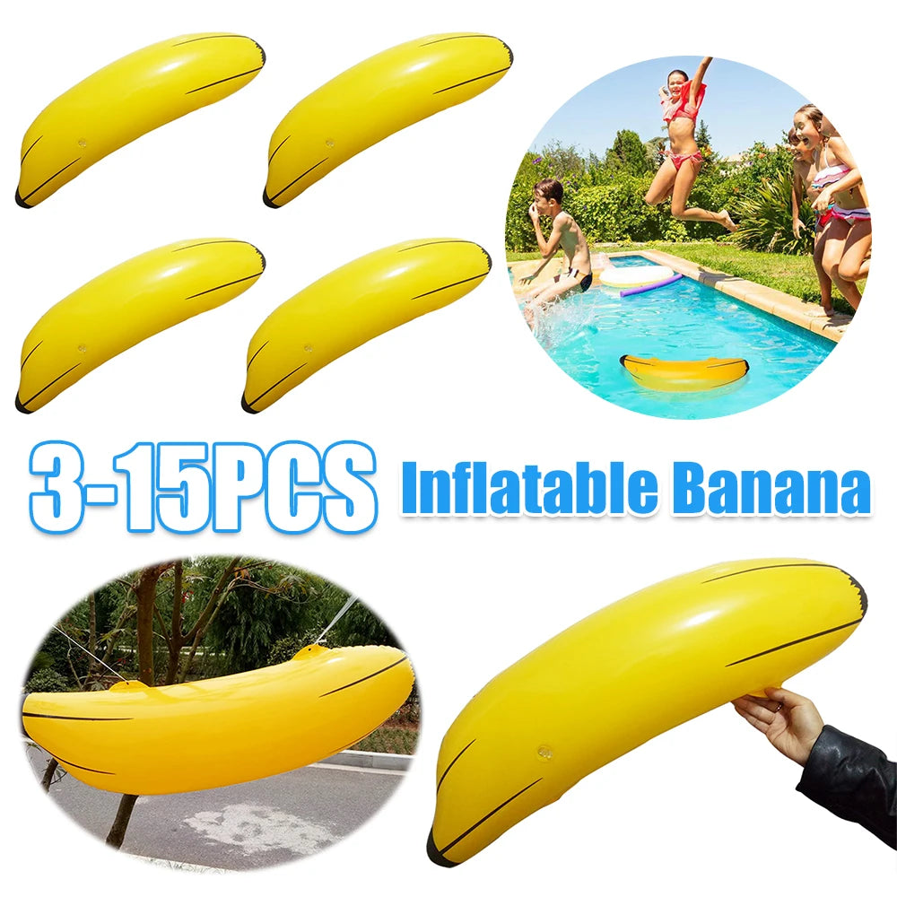 Inflatable Banana Fruit Foil Balloons PVC Blow Up Pool Water Beach Party Cute Shape Children Kids Toy Water Beach Party Decor