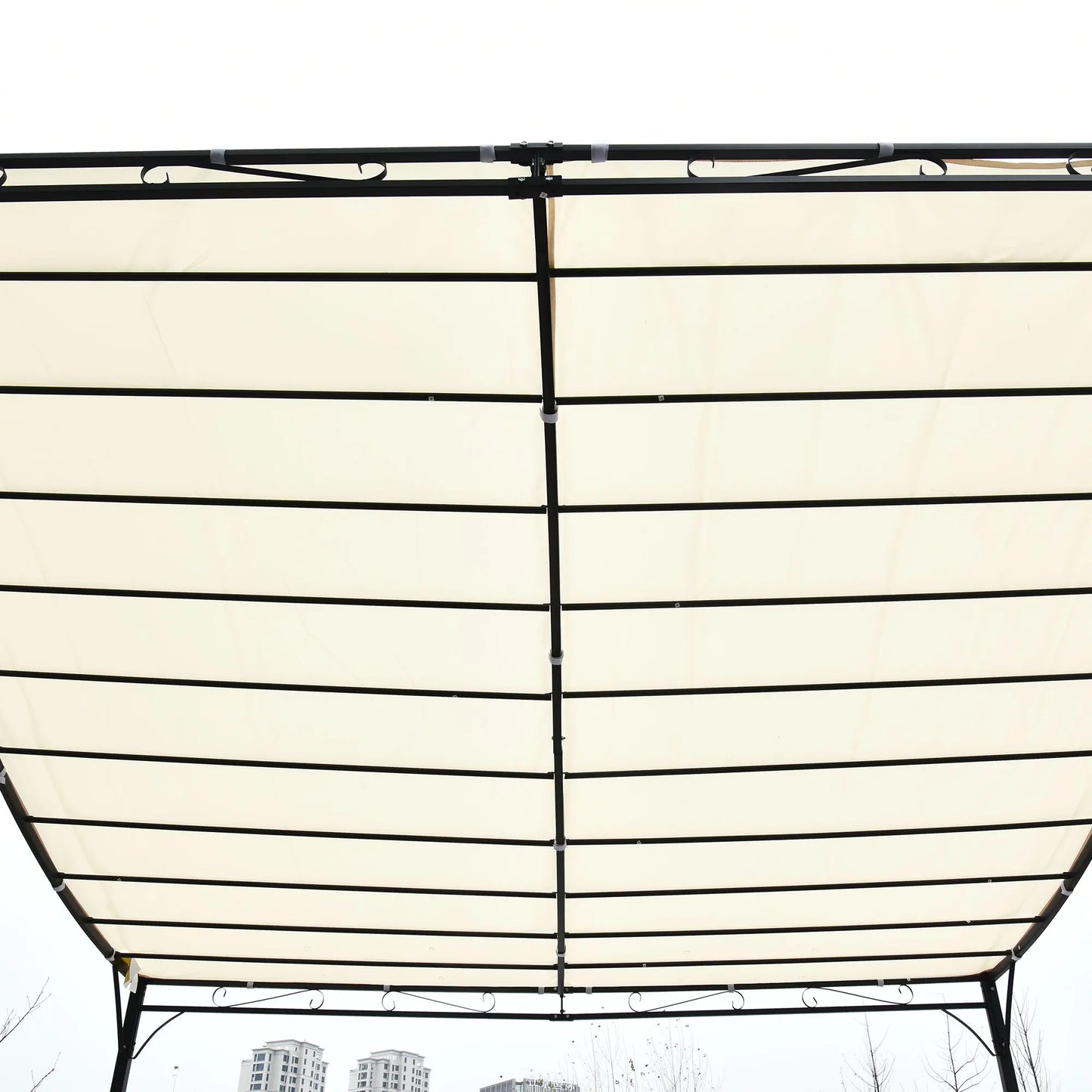 10' X 10' Steel Outdoor Pergola Gazebo Patio Canopy Backyard Pool Deck Garden