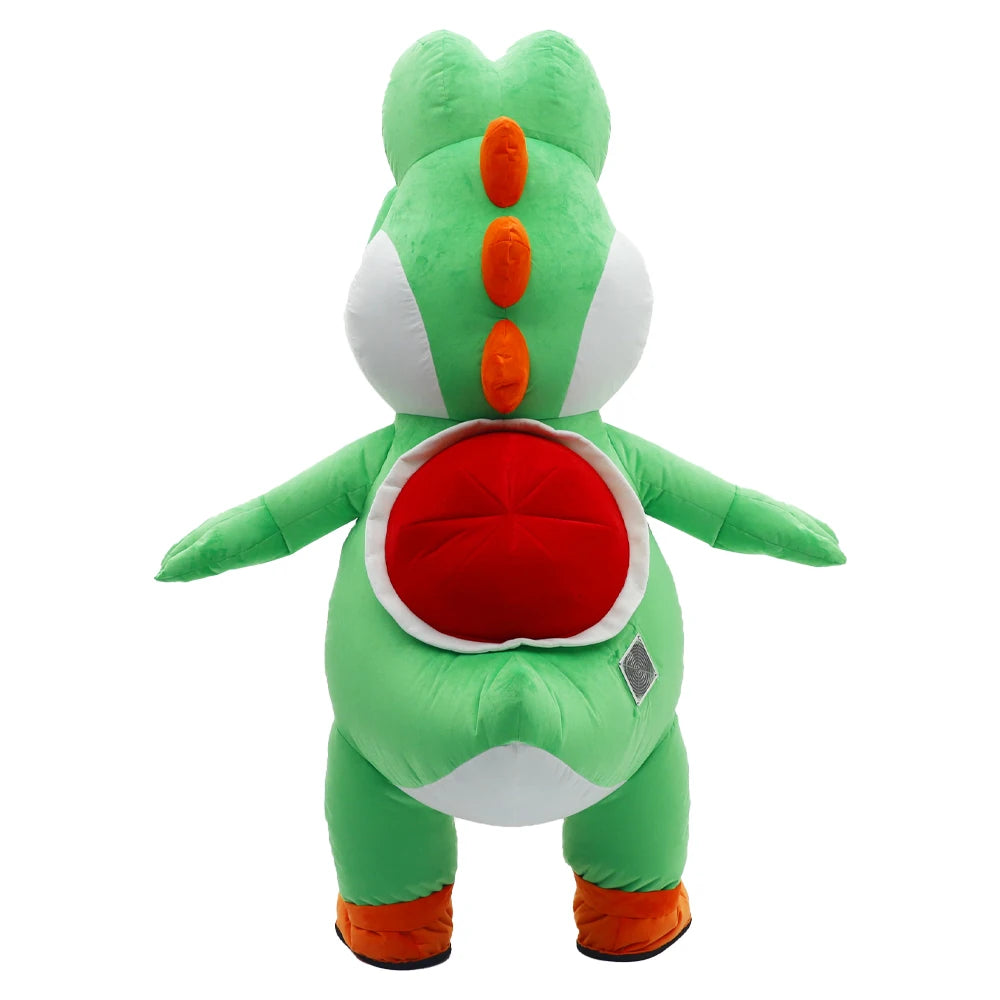2.2M Green Dinosaur Inflatable Costume Mascot Parade Adult Character Cosplay Animal Birthday Halloween Party Event Plush Set