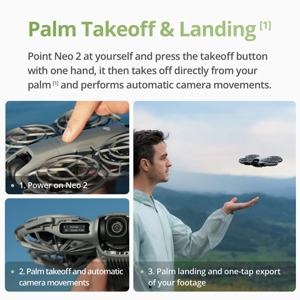 DJI Neo 2 Fly More Combo With RC-N3 Remote Controller Drones, Stable Transmission With Digital Transceiver, Neo 2 DJI 4K Drone for Beginners Wtih 3x Batteries