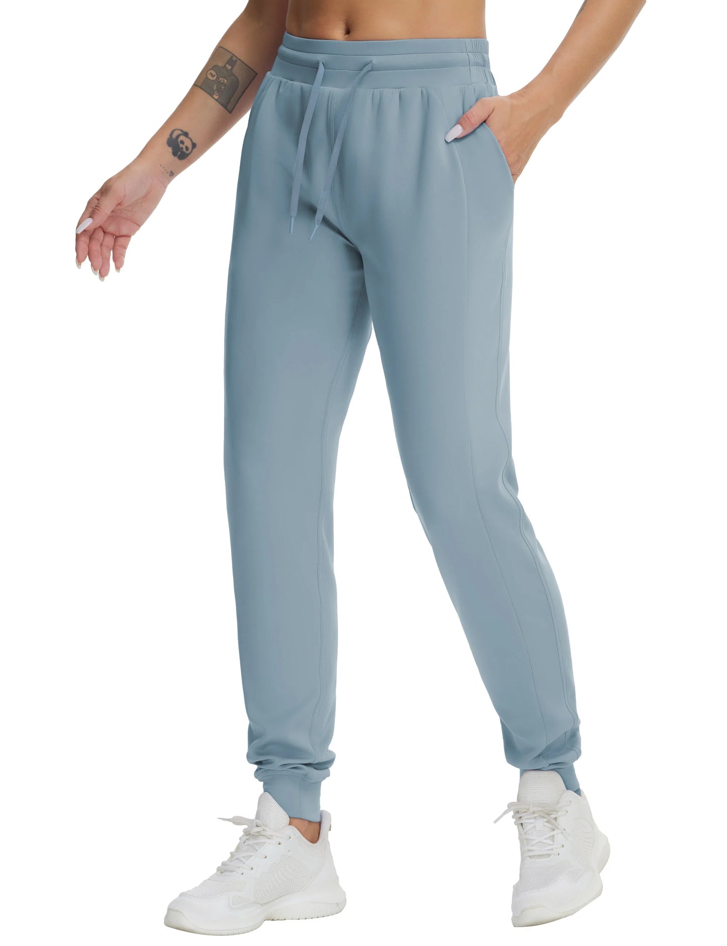 THE GYM PEOPLE Women's Workout Joggers Leggings Drawstring Running Lounge Sweatpants Tapered Pants with Pockets