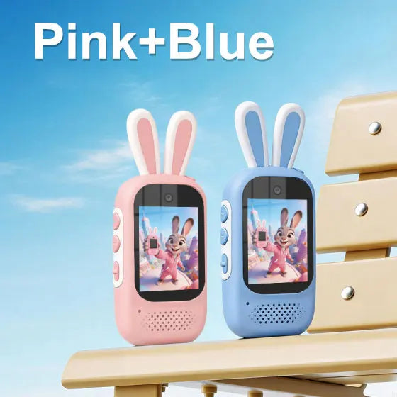 2Pcs Kids Video Walkie Talkie Rechargeable Indoor Outdoor Toys 2 Screen One-Click Call Essential Camping& Hiking Adventures gift