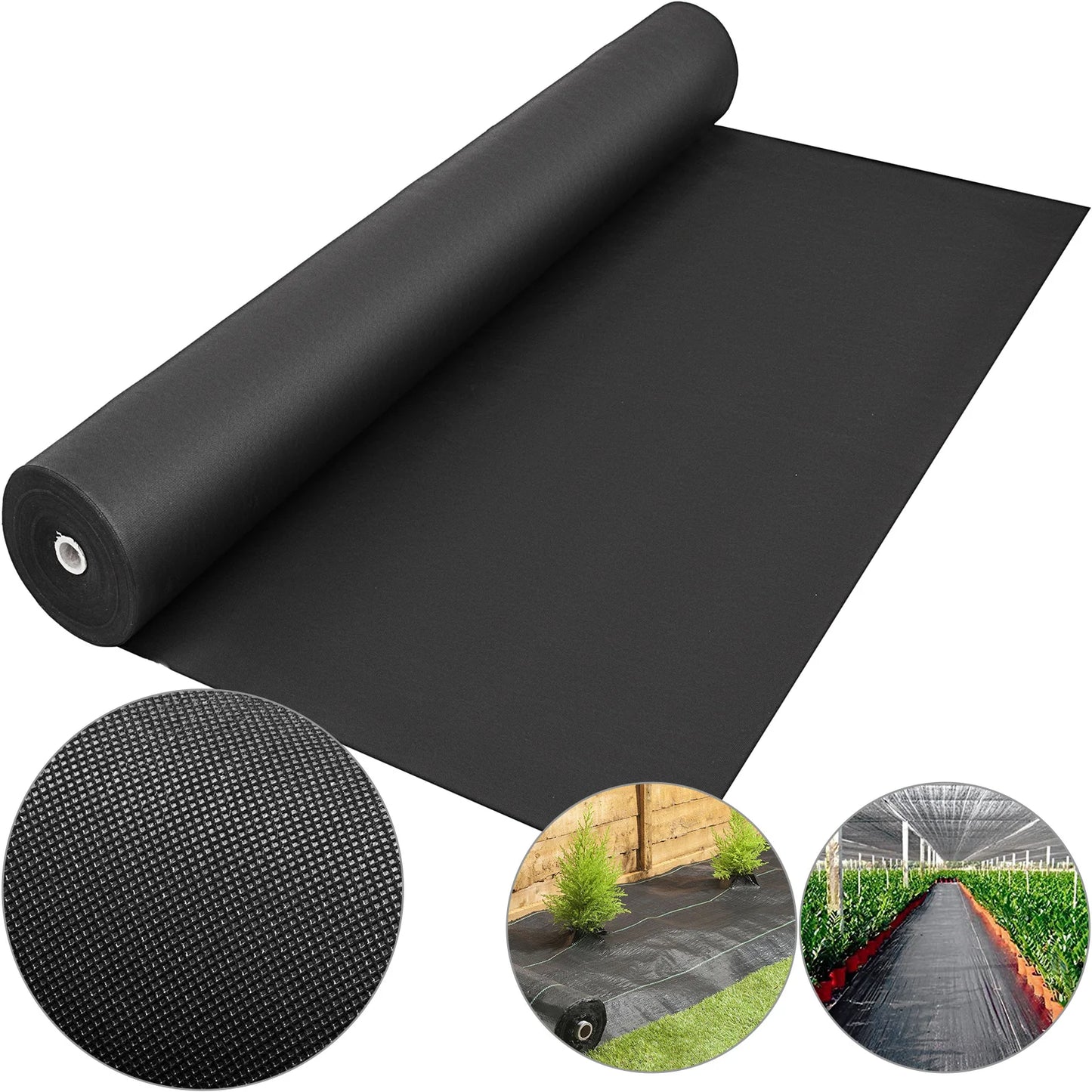 Landscape Fabric 6ftx300ft Geotextile Fabric Durable Heavy Duty 1.5oz Ground Cover Woven For Commercial Greenhouse Yard