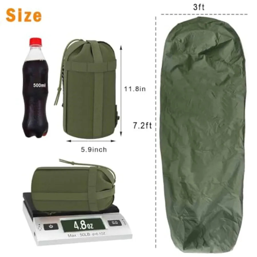 Army Military Modular Sleeping Bags System Multi Layered with Bivy Cover for All Season Woodland/Multicam