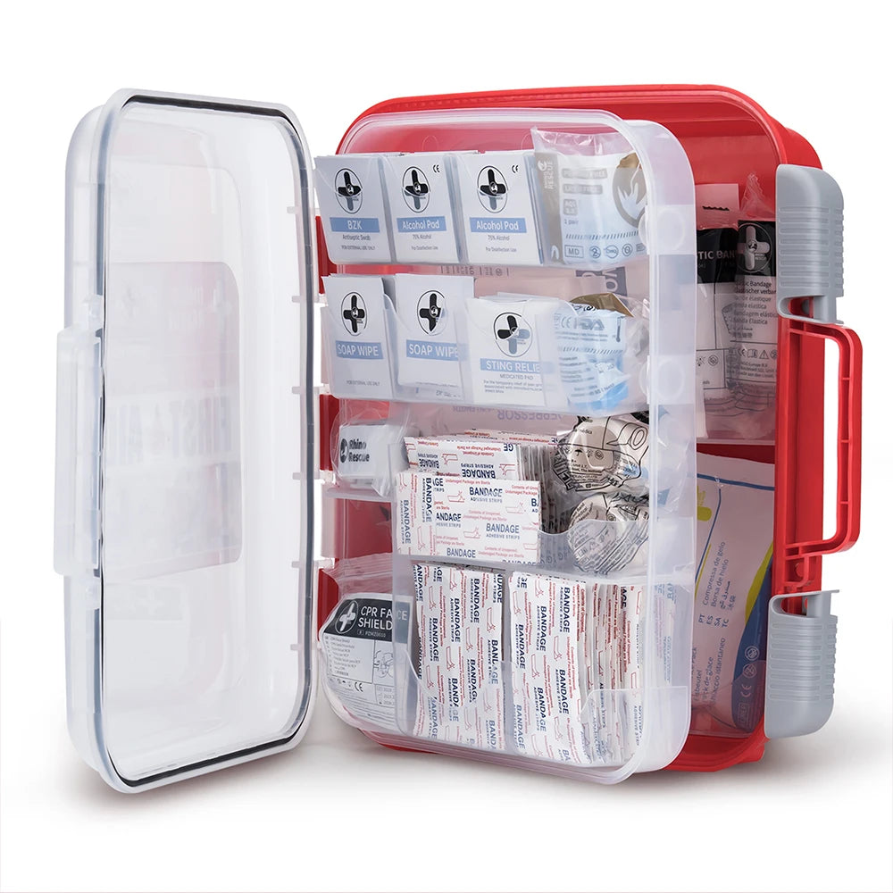 350 Pieces OSHA All-Purpose First Aid Kit, Home & Office Professional Medical Supplies,  for Emergency, School