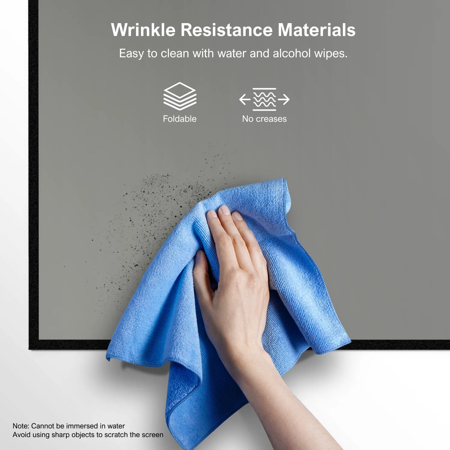 ULTIMEA E-ALR Projector Screen 100/120 Inch - 80% ALR, Gain Value 2.0 for Outdoor and Home Theater, 4K HD Foldable Silver Screen