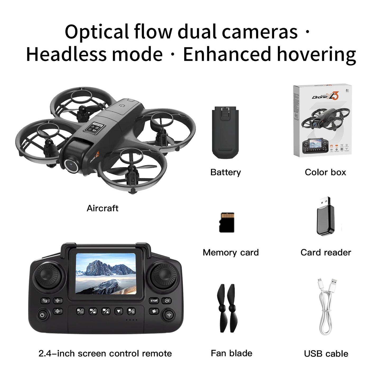 LY3 Portable Drone Dual Camera Aerial PLY3 Portable Drone Dual Camera Aerial Photography 2.4 Inch Screen Remote Control WIFI Image Transmissiohotography 2.4 Inch Screen Remote Control WIFI Image Transmission Optical Flow Hove
