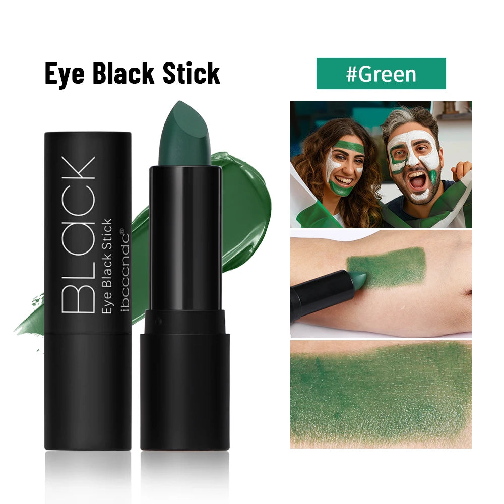 Eye Black Stick 3 Colors Halloween Face Body Paint Stick Waterproof black lipstick Football Stick Waterproof Black Party Football Face Color Game