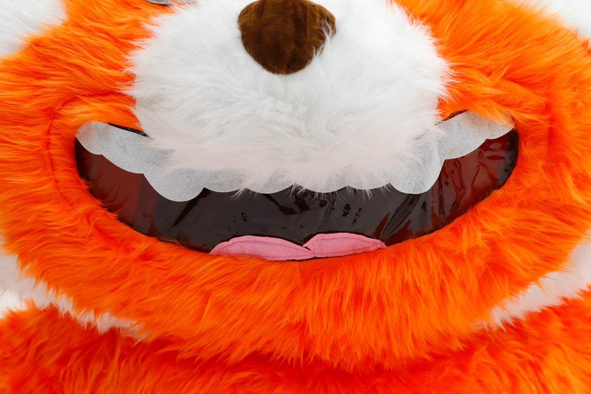 2.2M Orange Raccoon Inflatable Costume Mascot Adult Character Cosplay Animal Birthday Party Set with Battery