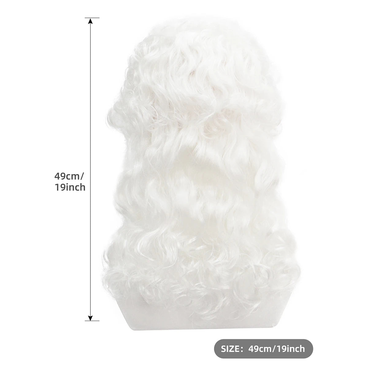 White High Quality Synthetic Fiber Heat Resistant Durable Curly Wig Baroque Court Style Big Curls Fluffy Voluminous Long Hair Adjustable Cap for Women Men Costume Cosplay Party Halloween Masquerade Theatre Stage Show Historic