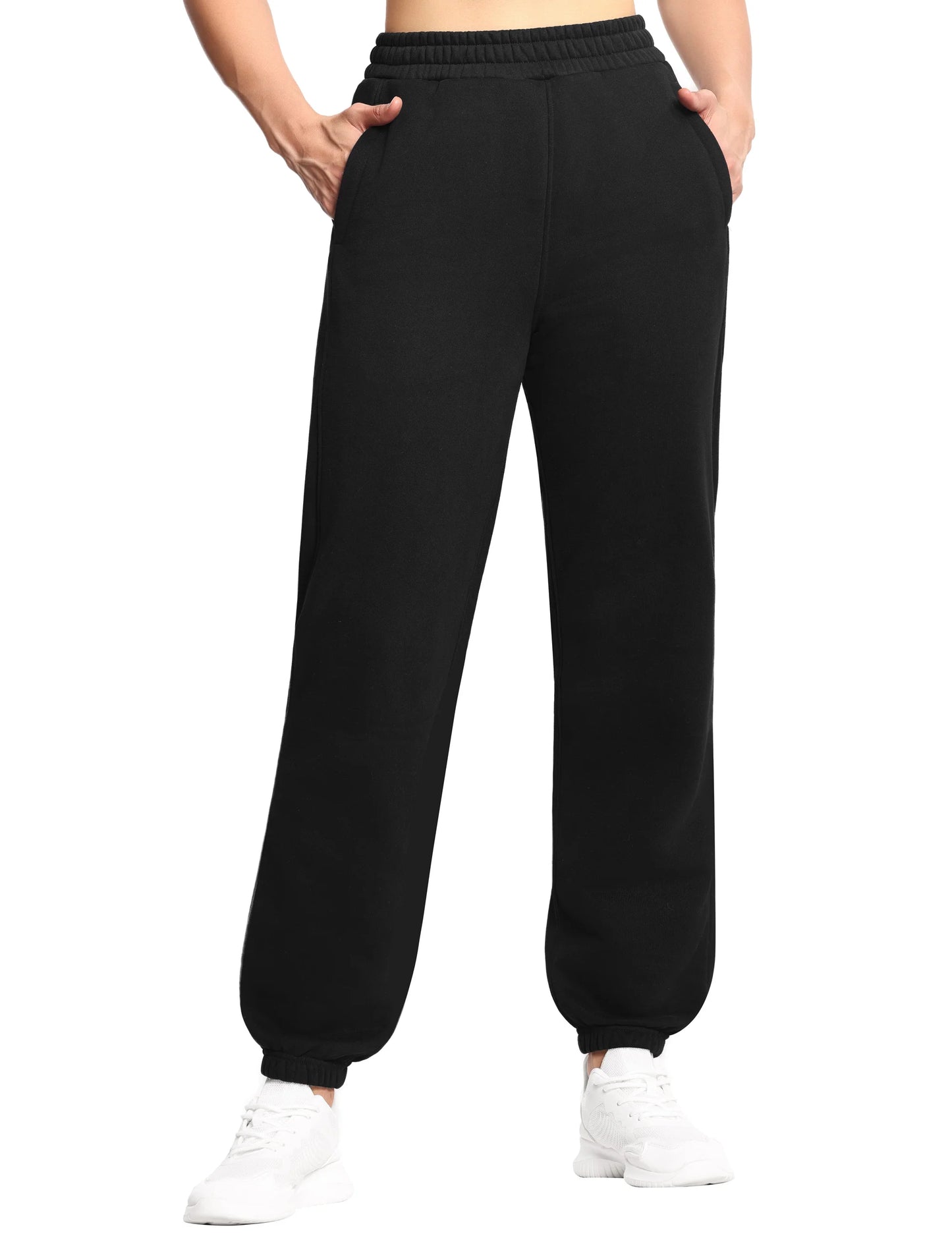 THE GYM PEOPLE Women's Fleece Sweatpants Warm Workout Joggers Pants with Pockets