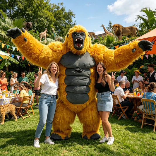 2.6M Inflatable KingKong Costume Gorilla Mascot Parade Adult Character Cosplay Birthday Halloween Party Event Plush Set