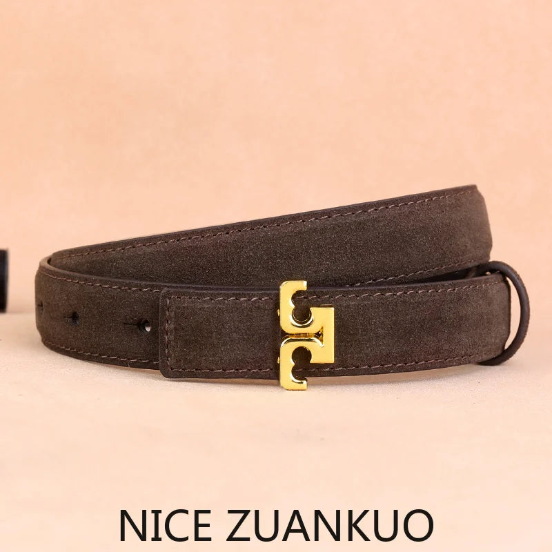 Women's Genuine Leather Belts, High-end and Luxurious American-style Belts, Women's Personalized Belts, Fashionable and Unique Belt Accessories for Jeans, Creative and Versatile Girl-style Belts.