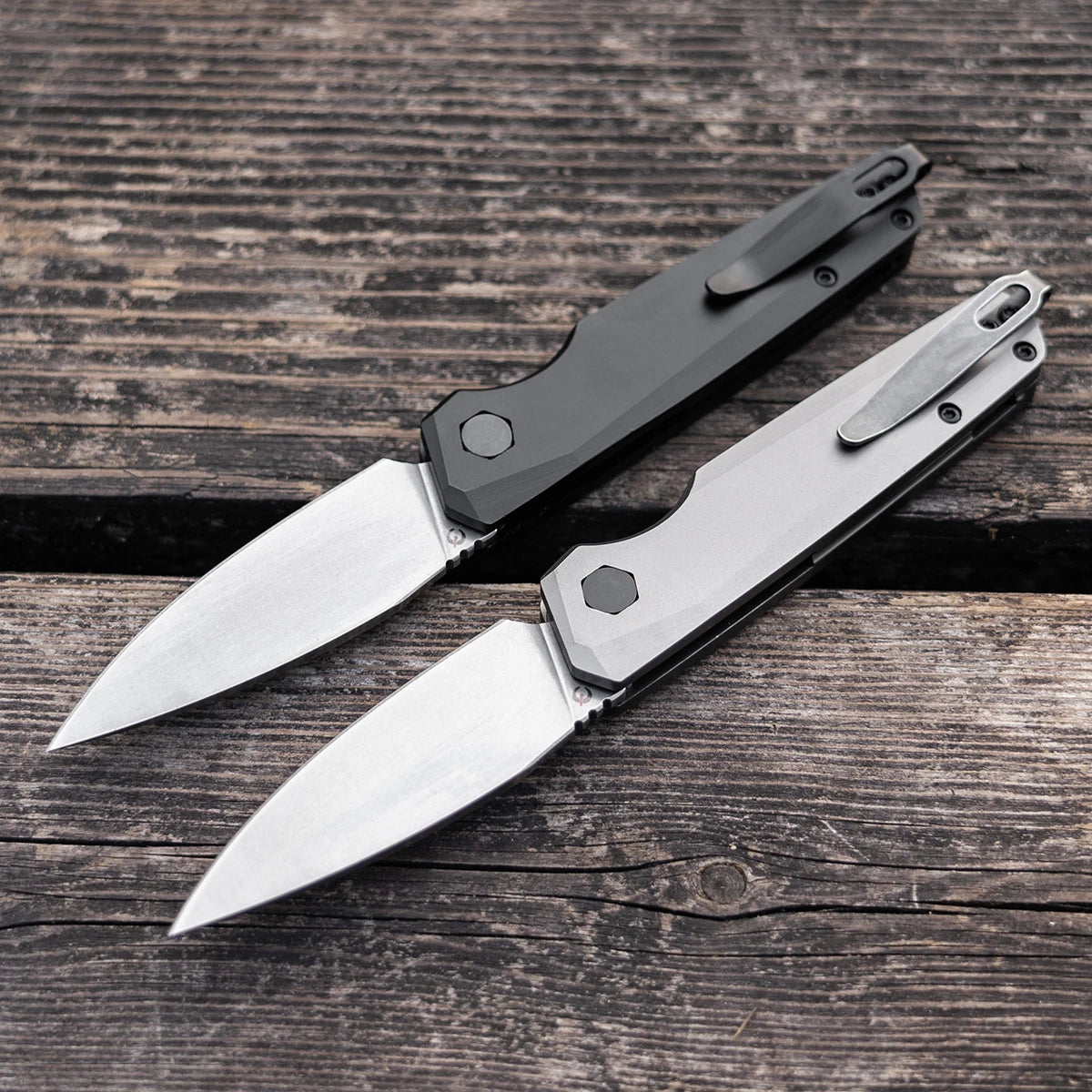 3-inch Folding Pocket Knife CPM-154 Steel Blade Aluminum Handle with Pocket Clip for Outdoor Camping And Everyday Carry