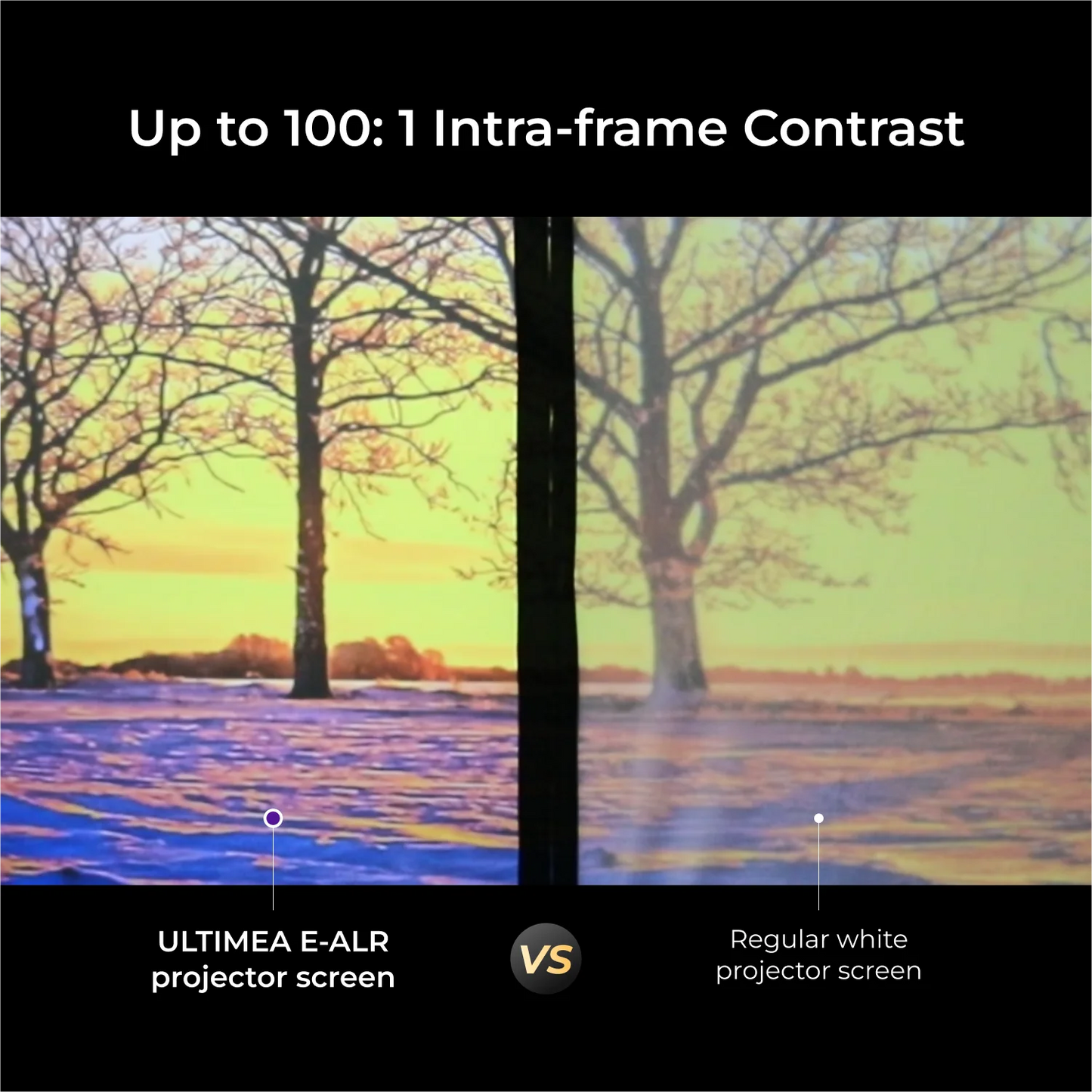 ULTIMEA 100 inch / 120 inch Photon E-ALR Portable Projection Screen 16:9 4K HD Enhanced Ambient Light-Rejecting Screen For Outdoor, Home Theater