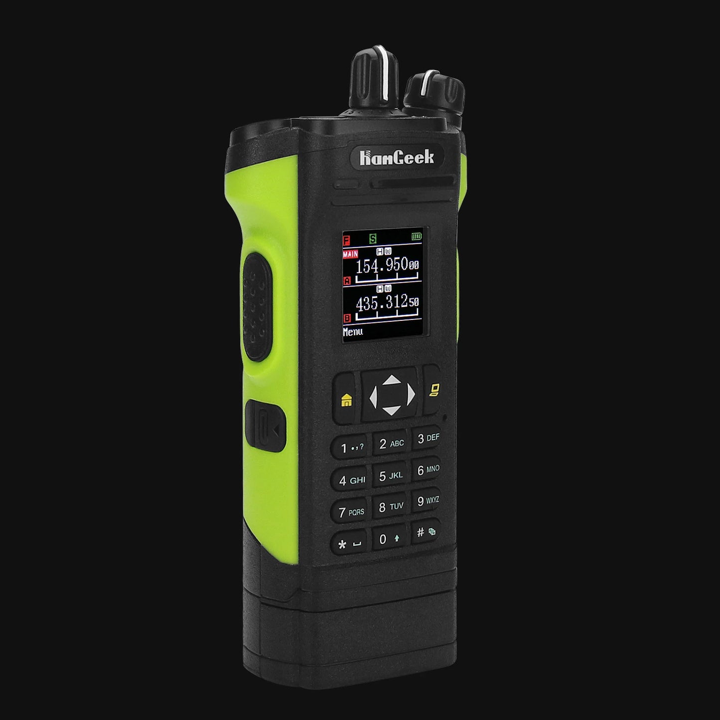 HAMGEEK APX-8000 Green 12W 128CH VHF UHF Walkie Talkie Dual Band Radio Dual PTT and Duplex
