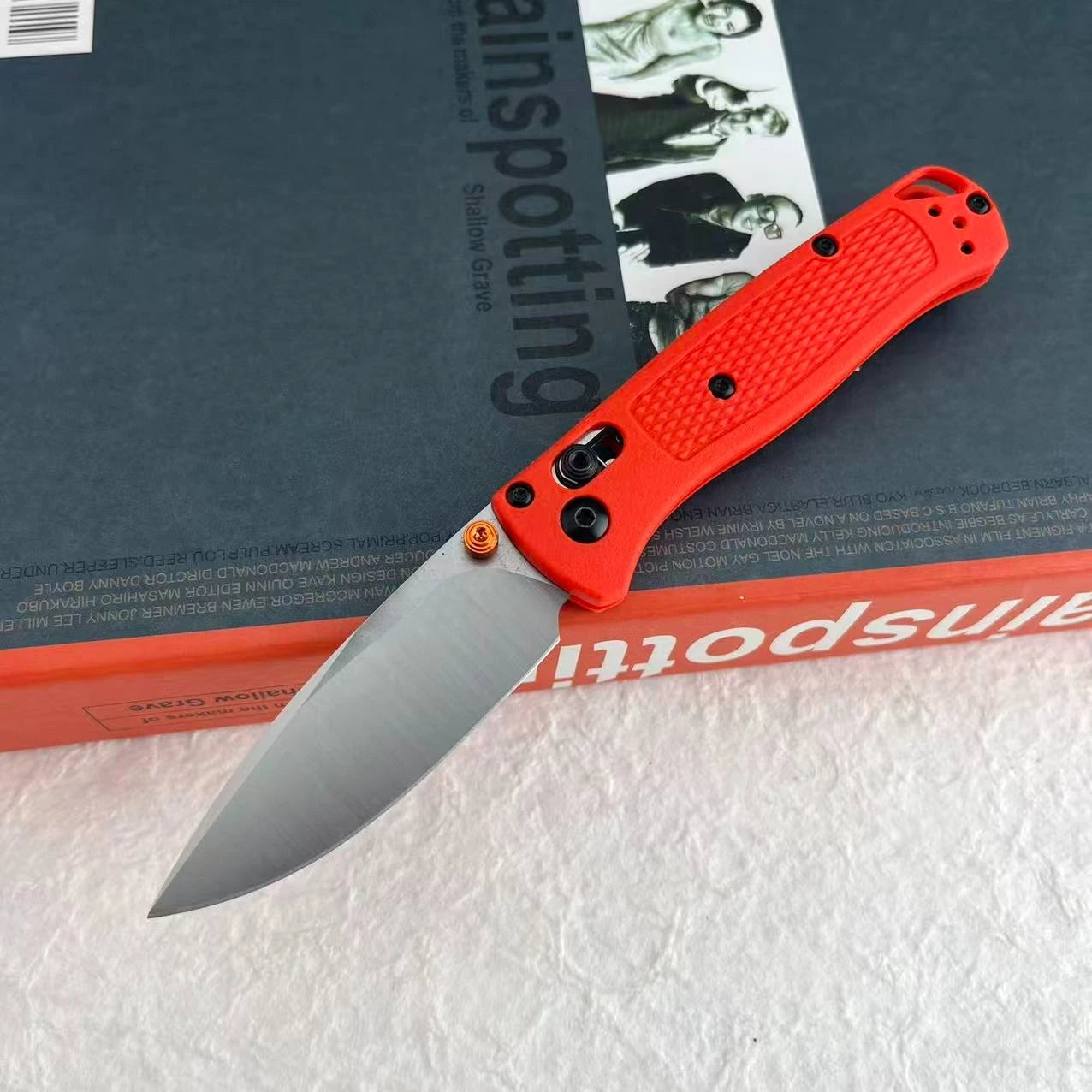 BM 533 BUGOUT Outdoor Folding Knife Camping Foldable Lightweight Hiking Fishing Utility Knives High Hardness S30V Stainless Steel Folding Knife EDC Wilderness Climbing Mountaineering Portable Tools Nylon Wave Fiber Handle Kni