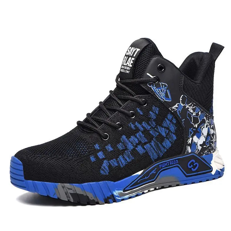 Breathable Camo Men Indestructible Steel Toe Construction Work Boots Anti-smash Stab-resistant Safety Shoes Biker Botas Para Hombre