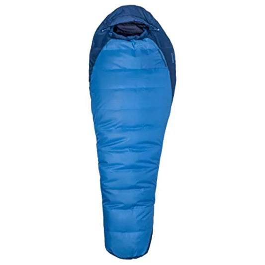 15° Sleeping Bag Insulated Water-Resistant Left-Zip Cobalt Blue/Blue Night Long