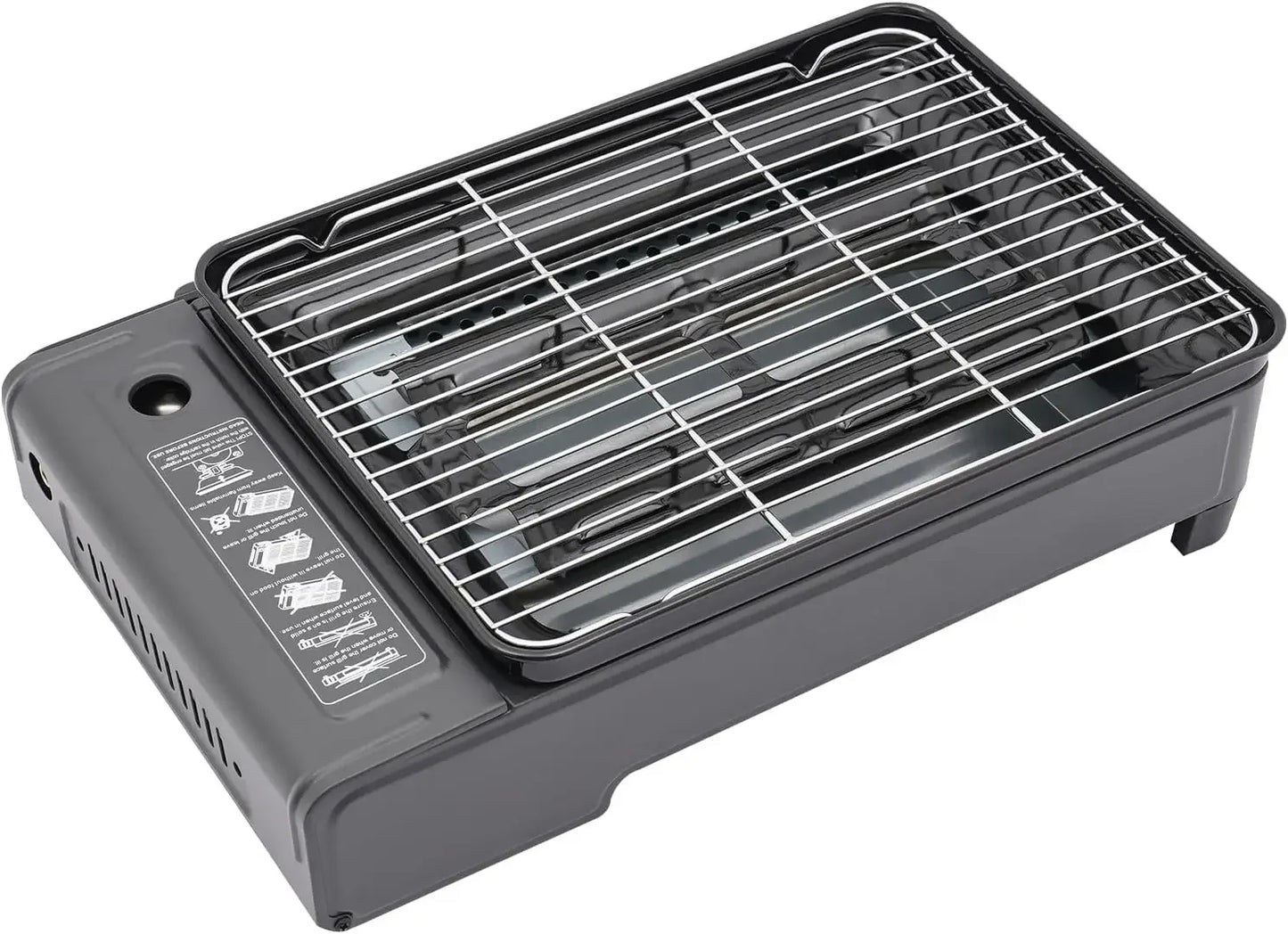 BYMAOCAR Butane Grill with Grill Net Stove Portable Camping Grill Gas Stove for Camping Traveling Trekking
