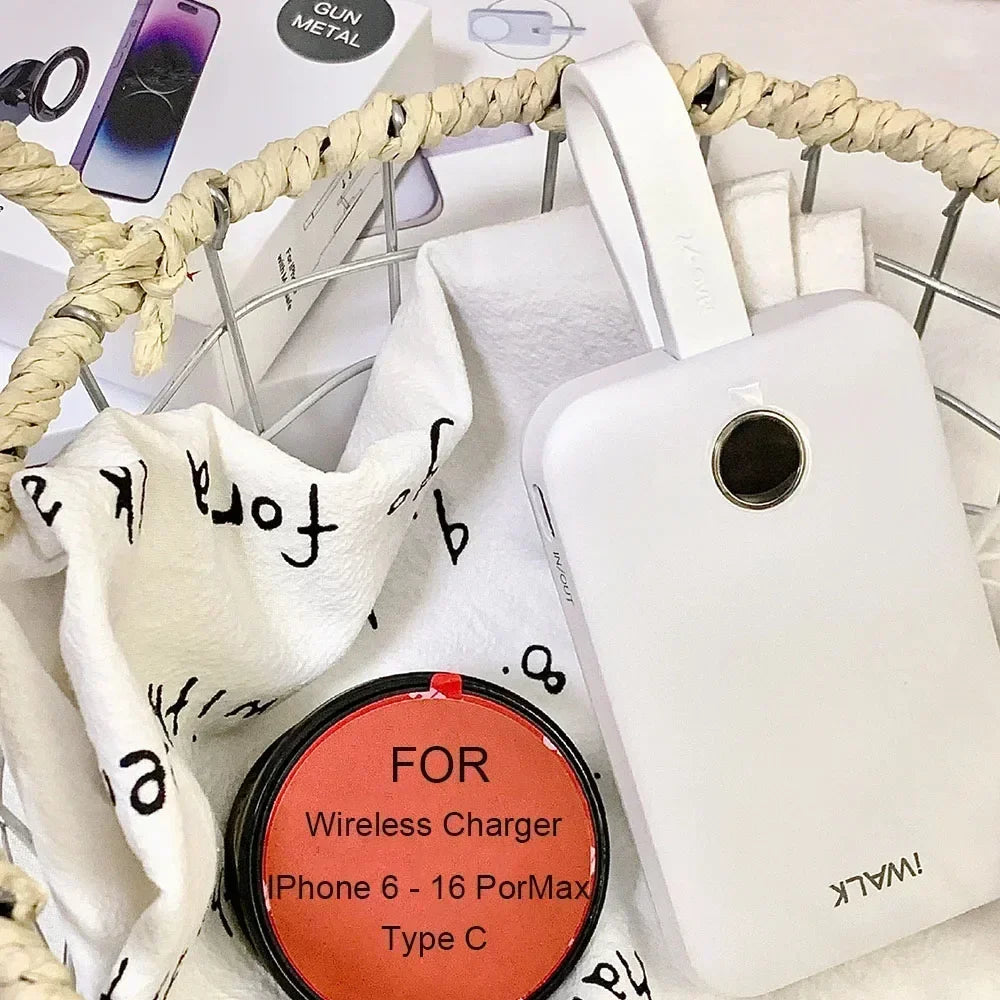 iWALK Magnetic Portable Charger 10000mAh: 15W Wireless Power Bank 30W Fast Charging with USB-C Cable for iPhone,Samsung