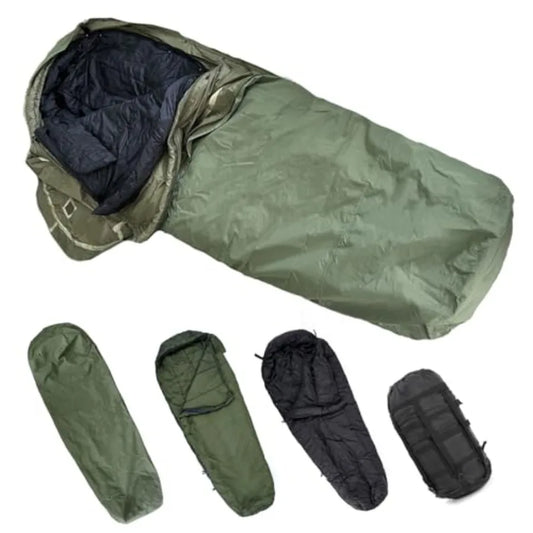 Army Military Modular Sleeping Bags System Multi Layered with Bivy Cover for All Season Woodland/Multicam