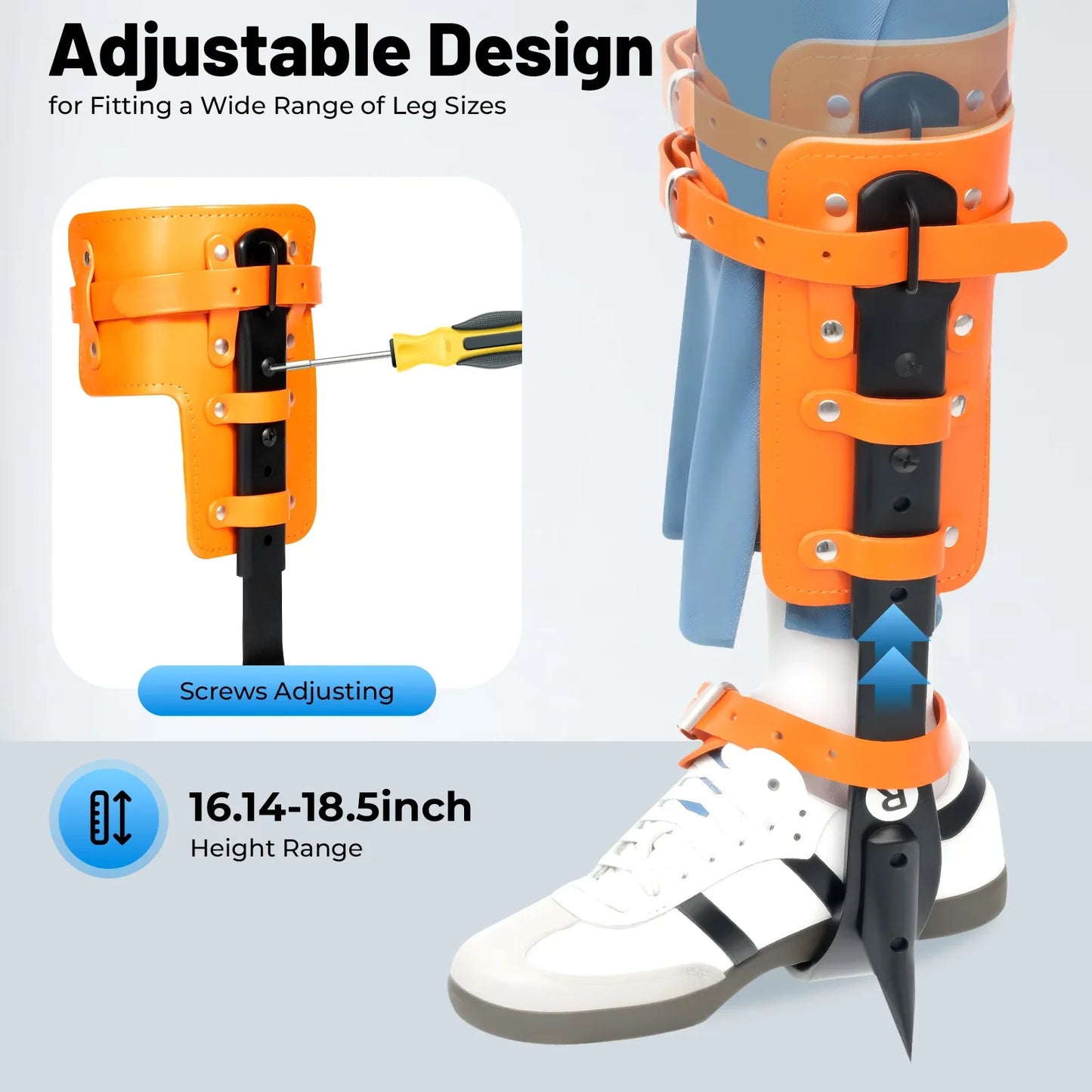 Steel Tree Climbing Spurs with Straps, Adjustable Spike Set for Hunting, Fruit Picking, and Observation