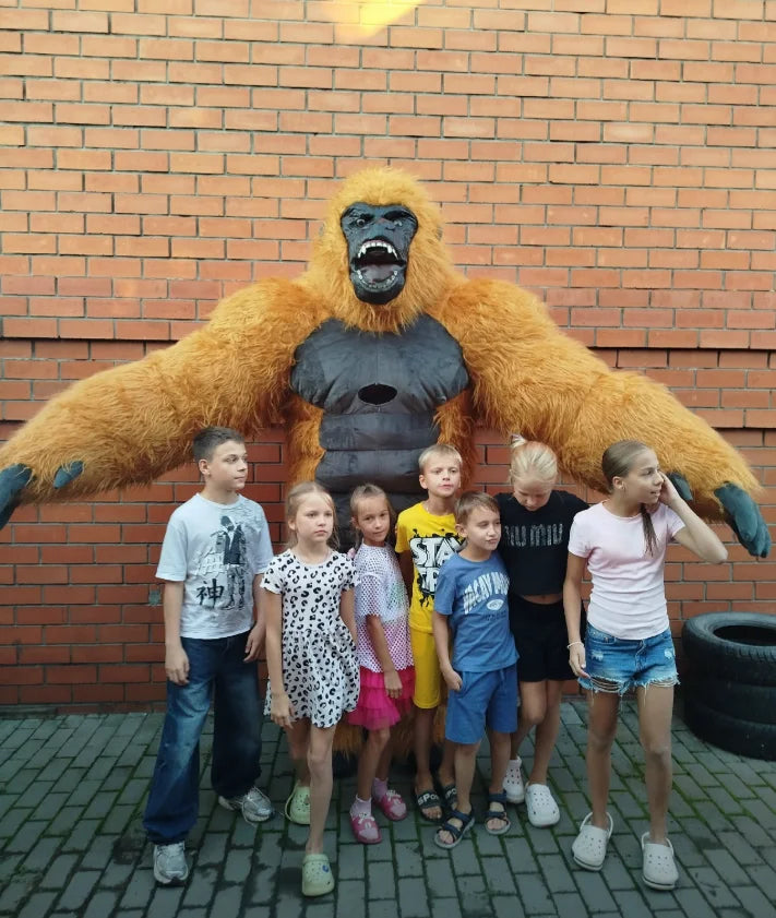 2.6M Inflatable KingKong Costume Gorilla Mascot Parade Adult Character Cosplay Birthday Halloween Party Event Plush Set