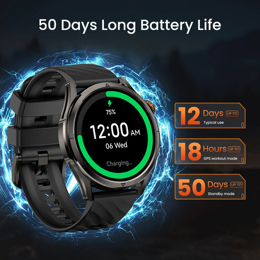 2025 KOSPET MAGIC R10 GPS Smart Watch For Men Compass Barometric Dual-band GNSS AMOLED Anti-Fingerprint 5ATM IP69K Waterproof