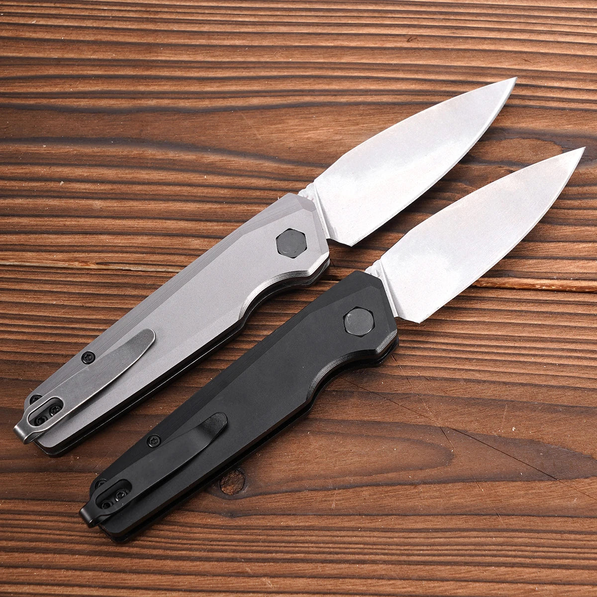 3-inch Folding Pocket Knife CPM-154 Steel Blade Aluminum Handle with Pocket Clip for Outdoor Camping And Everyday Carry