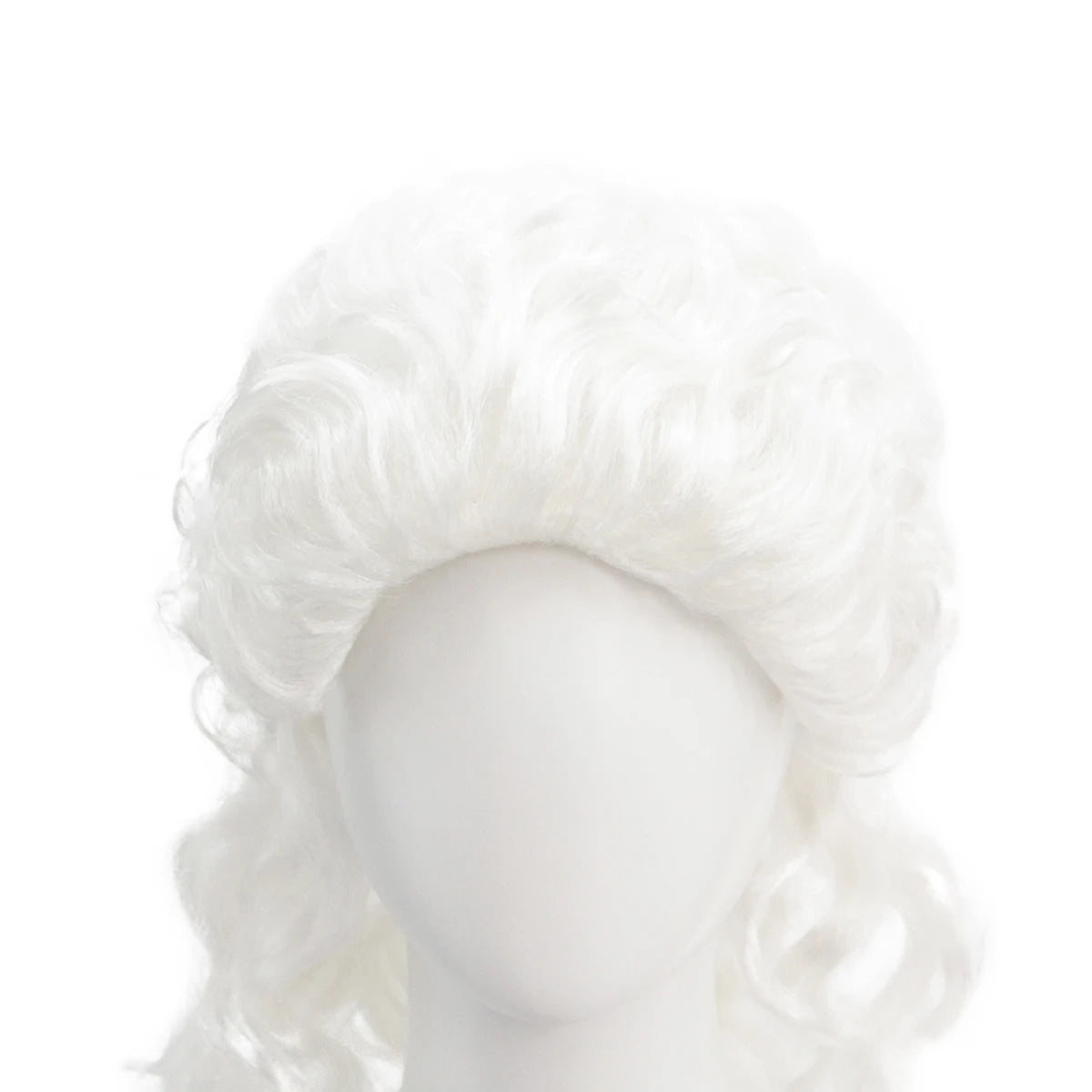 White High Quality Synthetic Fiber Heat Resistant Durable Curly Wig Baroque Court Style Big Curls Fluffy Voluminous Long Hair Adjustable Cap for Women Men Costume Cosplay Party Halloween Masquerade Theatre Stage Show Historic