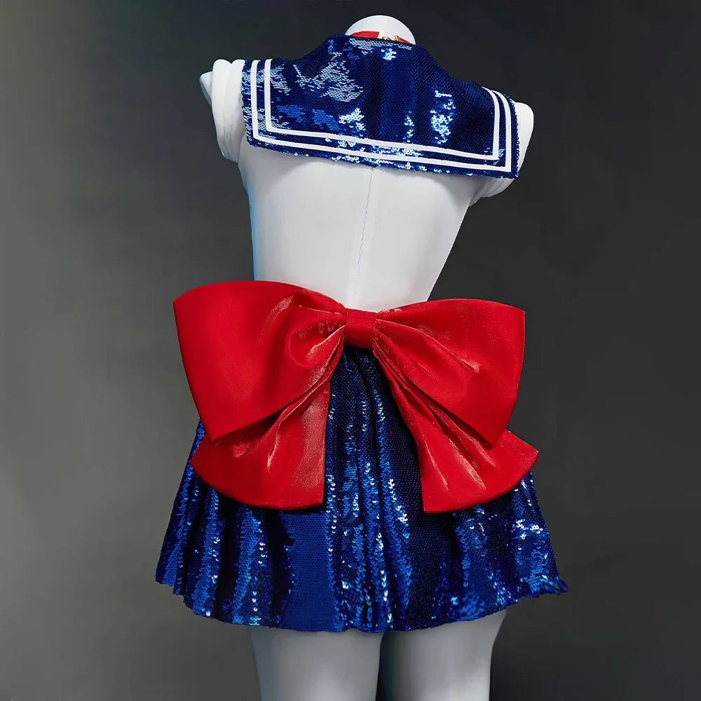 Miccostumes Women's Sailor Cosplay Costume with Gloves and Hair Accessories JK School Uniform Dress for Halloween Party