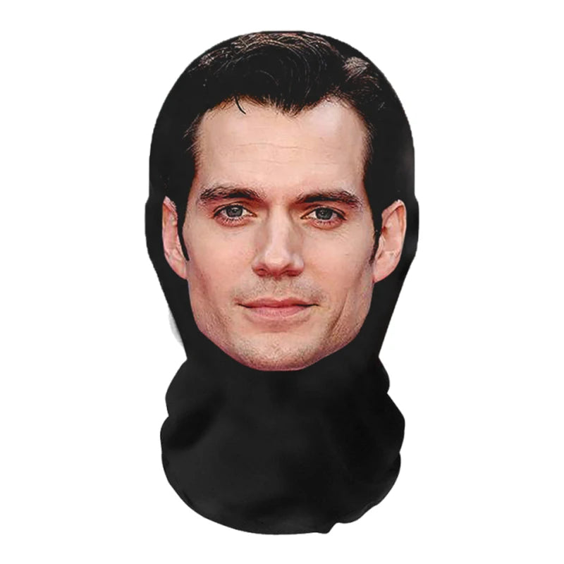 Funny Full Face Mask 3D Printed Celebrity Face Masks Elastic Mesh Halloween Cosplay Party Props Balaclava Headcovers