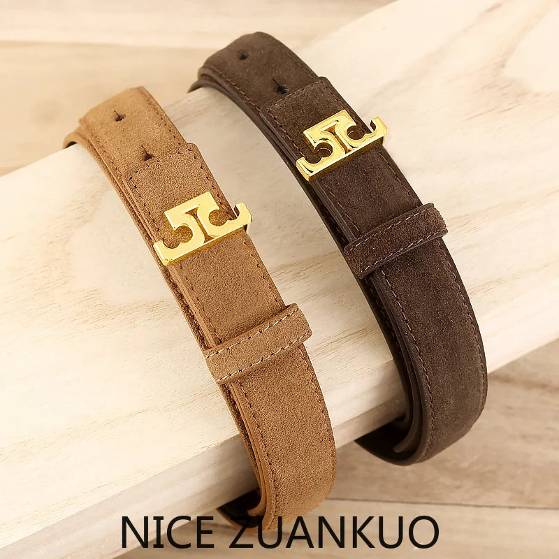 Women's Genuine Leather Belts, High-end and Luxurious American-style Belts, Women's Personalized Belts, Fashionable and Unique Belt Accessories for Jeans, Creative and Versatile Girl-style Belts.
