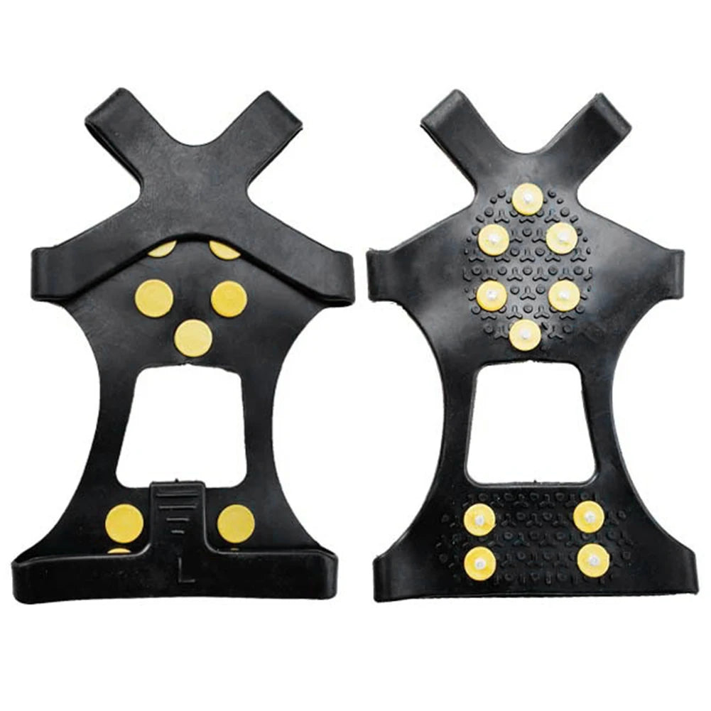 10 Teeth Climbing Crampons Anti-Slip Winter Ice Claws Unisex Mountaineering Cleats Walking Hiking Accessories
