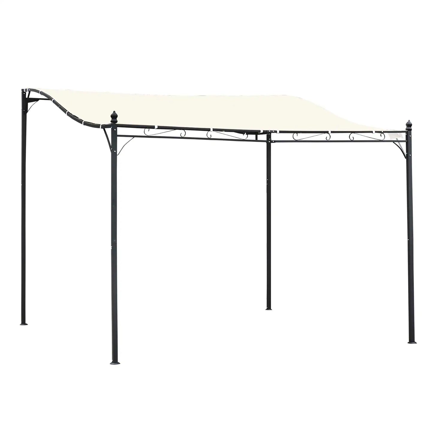 10' X 10' Steel Outdoor Pergola Gazebo Patio Canopy Backyard Pool Deck Garden
