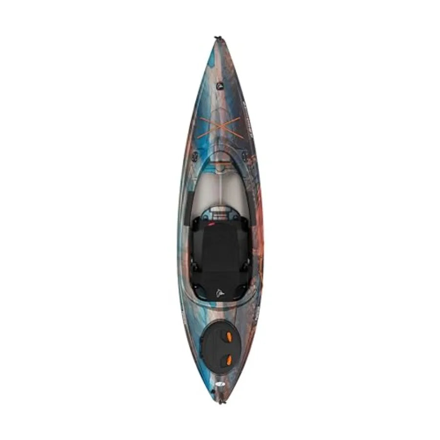 Premium Sit-in Recreational Kayak - Lightweight One-Person Kayak - 10 ft - Durable Polyethylene - Black - Easy to