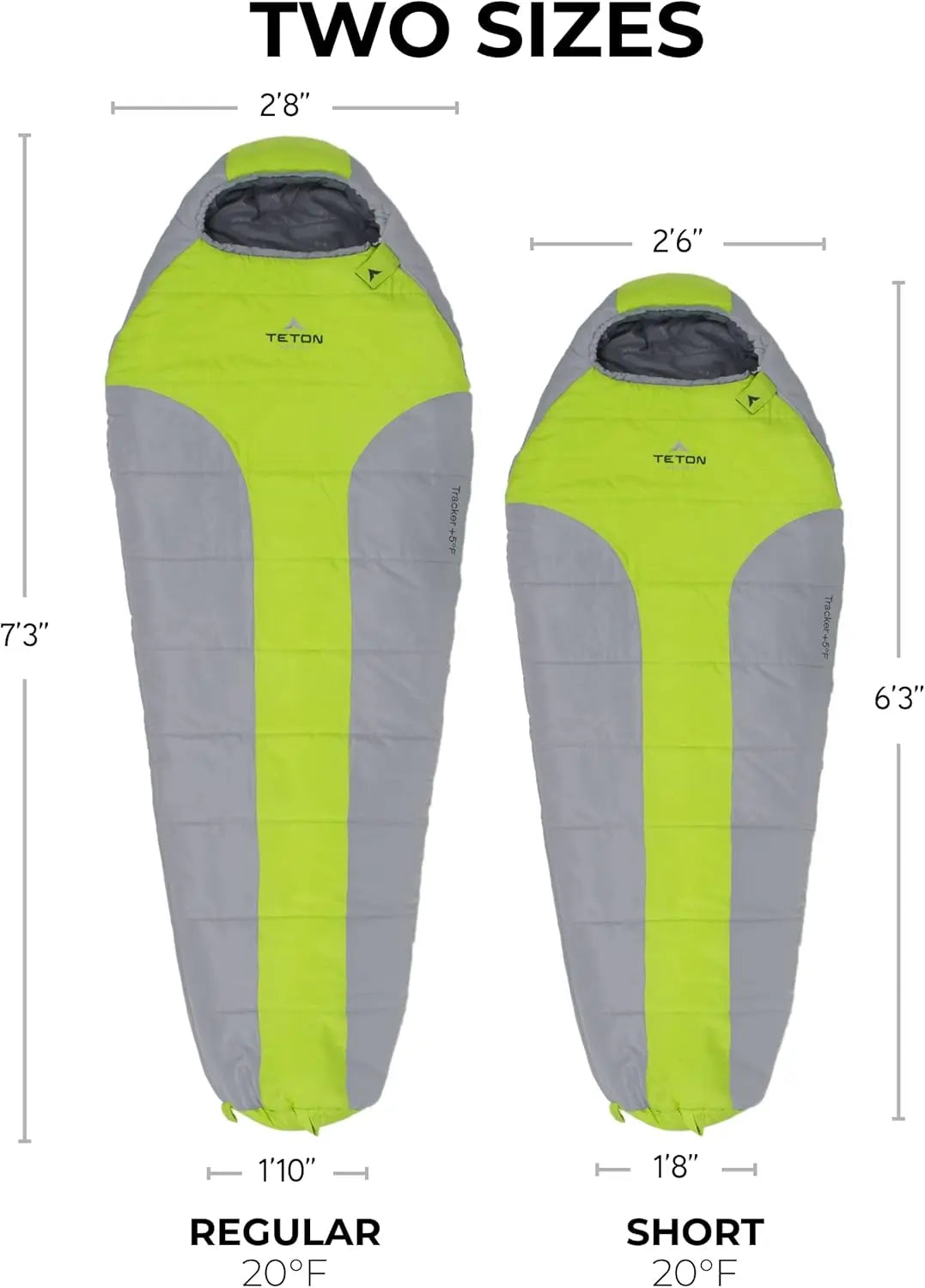 Lightweight Mummy Sleeping Bag for Adults and Kids - 20°F and 5°F Temperature Ratings, Warm Weather, Perfect for Camping, Backpacking, and Hiking
